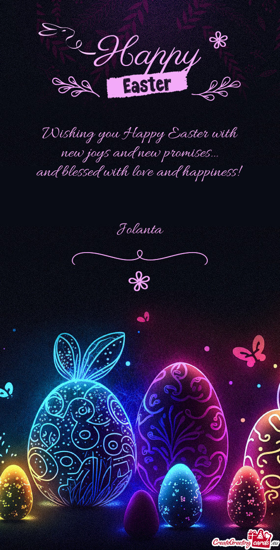 Wishing you Happy Easter with