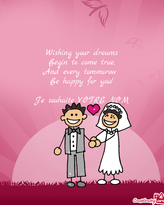 Wishing your dreams