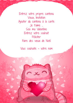 Carte d'amour rose