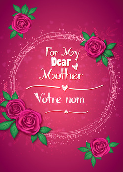 Carte de souhaits floraux pour maman