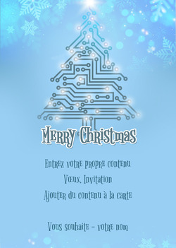 Carte Sapin de Noël cybernétique