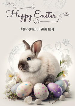 Cartes de Pâques sur le thème des œufs de Pâques