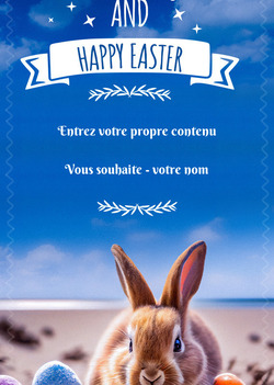 Cartes de Pâques sur le thème du lapin de Pâques